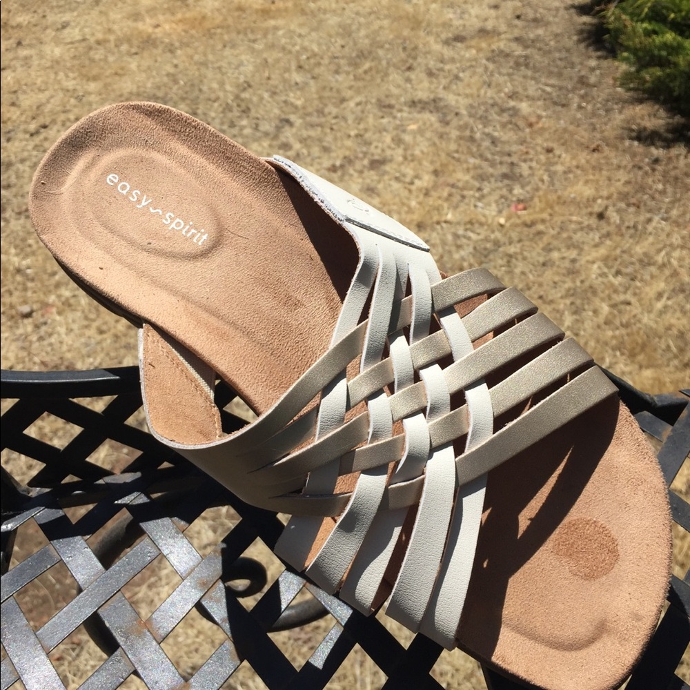 Easy spirit two tone slip on flat sandals - Picture 7 of 7